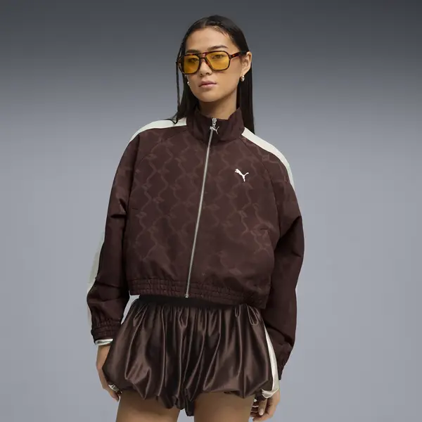 Puma T7 Jacquarded Woven Jacket Kahverengi Kadın Ceket