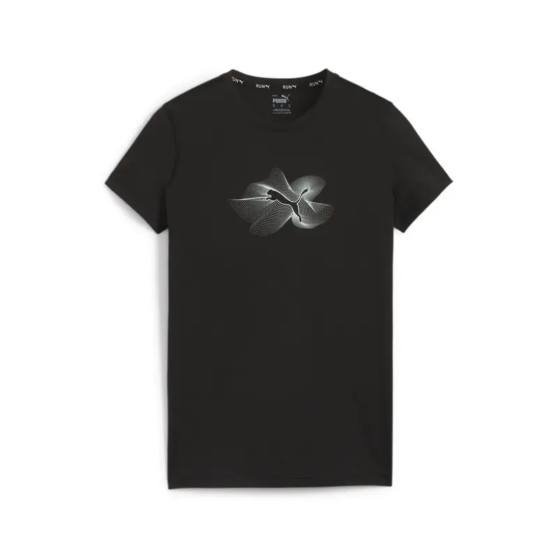 Puma WOMEN’S GRAPHIC RADIANT RUN TEE Siyah Kadın T-Shirt