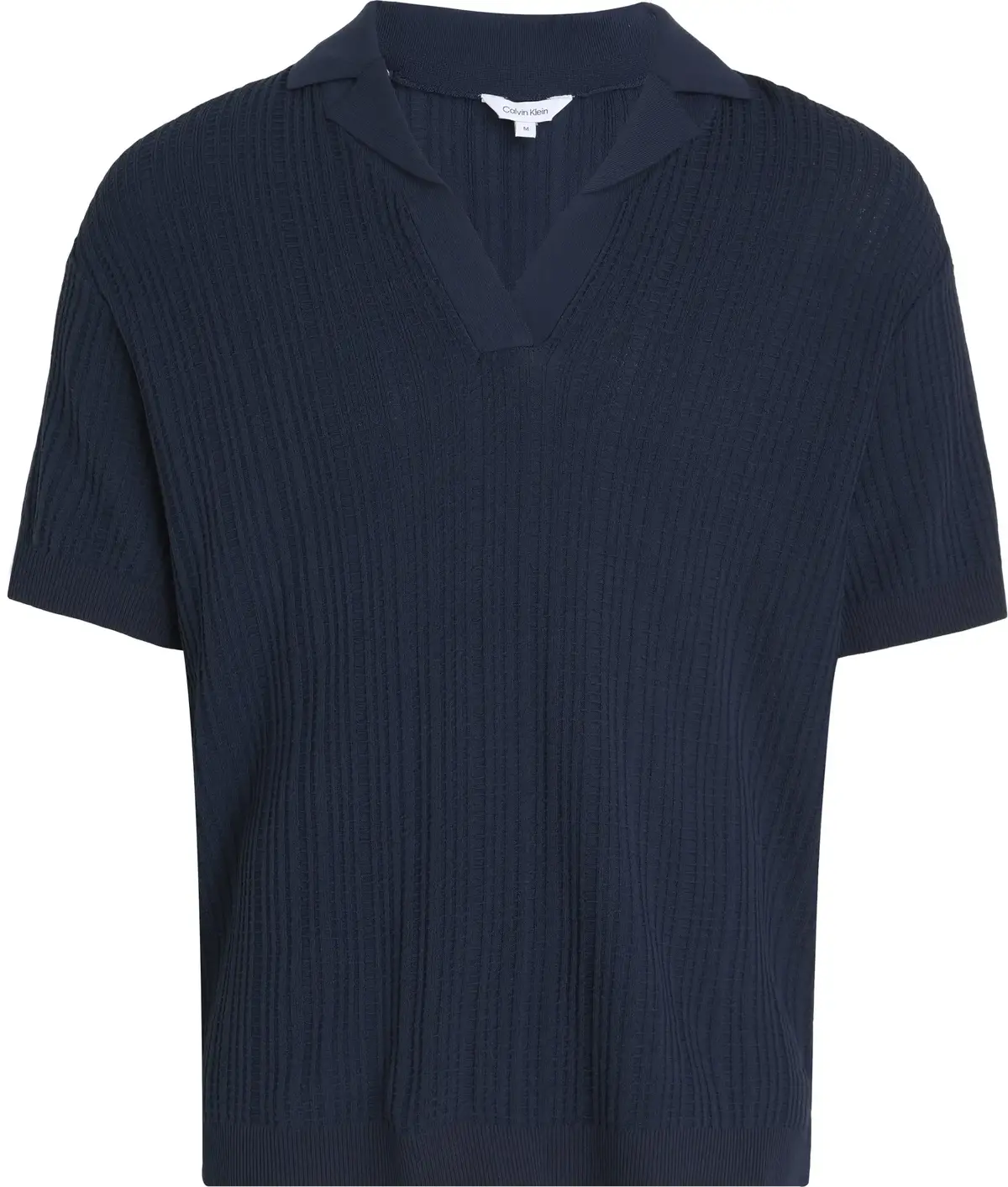 Calvin Klein OPEN KNIT POLO, CEF Lacivert Erkek T-Shirt & Polo
