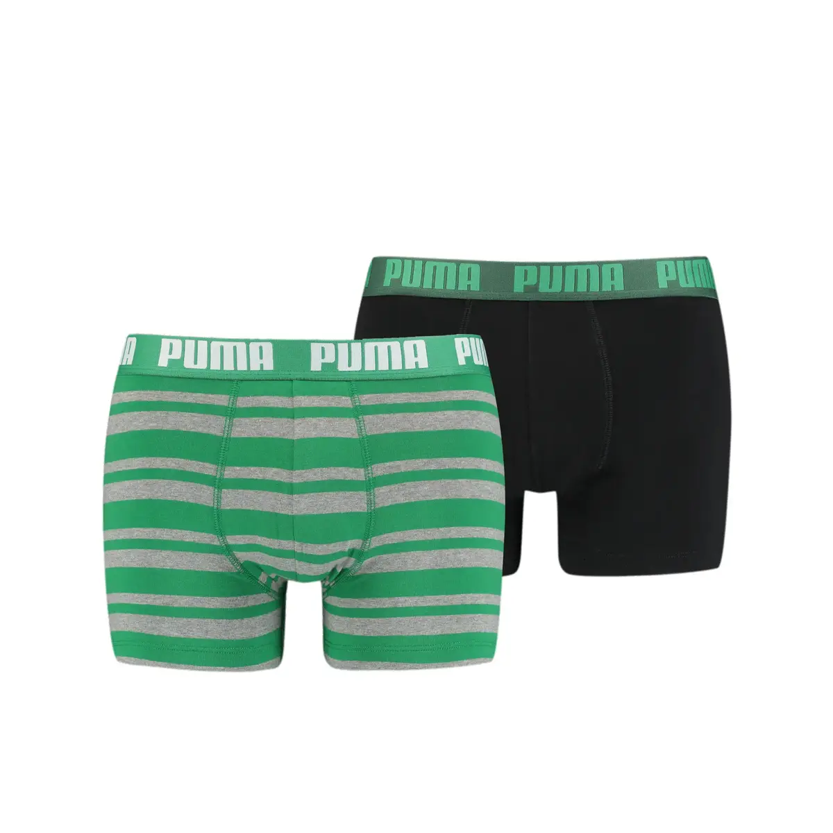 Puma PUMA HERITAGE STRIPE BOXER 2P green Yeşil Erkek 2'li Boxer