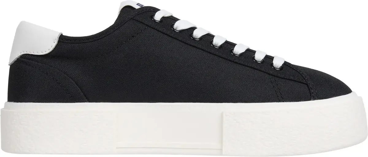 Tommy Hilfiger TJW FLATFORM CANVAS, BDS Siyah Kadın Spor Ayakkabı & Sneaker
