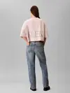 Calvin Klein SS CROP, Pembe Kadın Crop Tişört