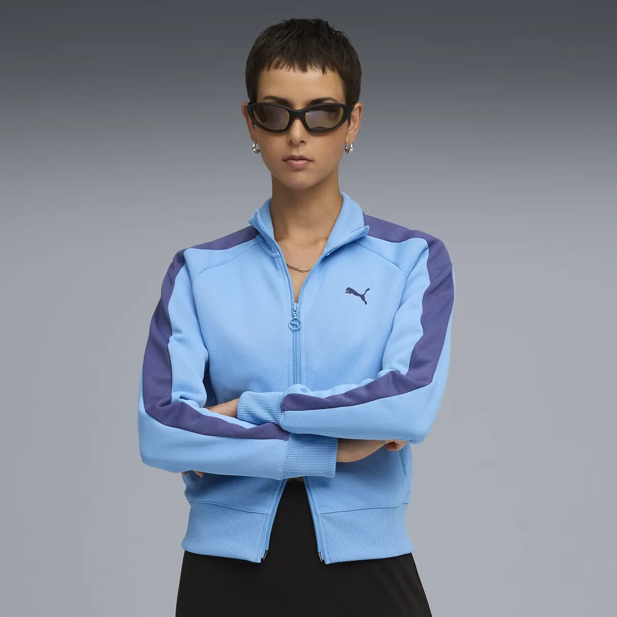 PUMA T7 ALWAYS ON Track Jacket Mavi Kadın Ceket