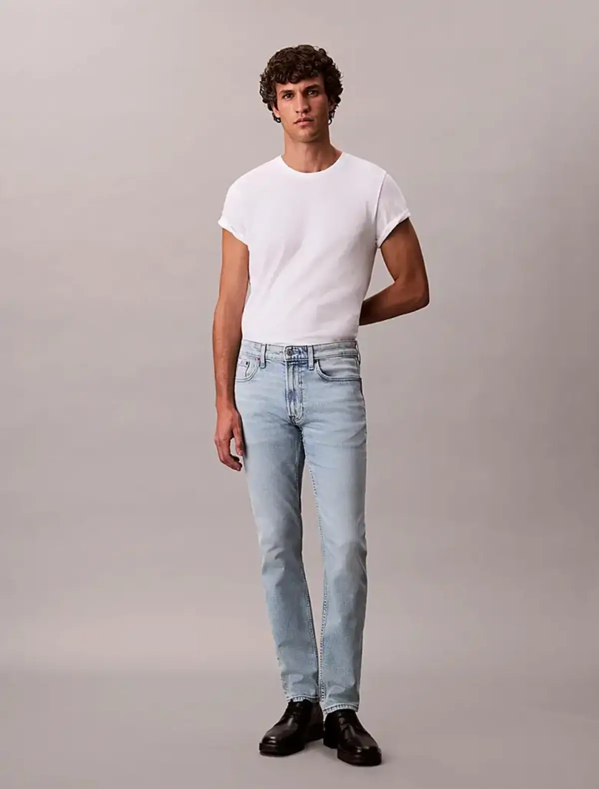 Calvin Klein SLIM MARBLED BEACON JEAN REGEN Lacivert Erkek Jeans
