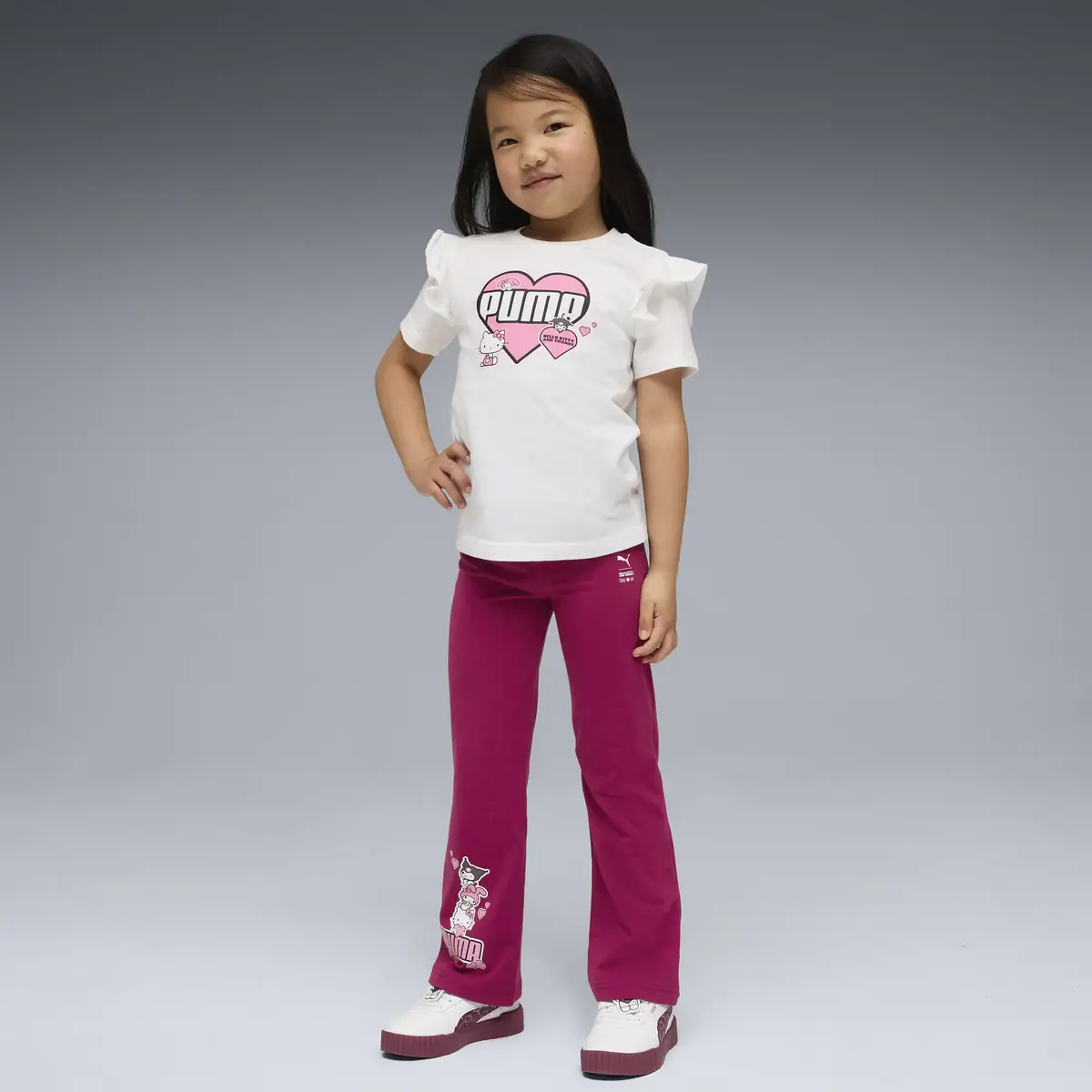 Puma X HK&FR Ruffle Tee Beyaz Kız Çocuk Tişört