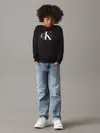 Calvin Klein CK MONOGRAM TERRY CN Siyah Çocuk Sweatshirt