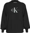 Calvin Klein GLOSSY MONOLOGO REGU, BEH Siyah Kadın Sweatshirt