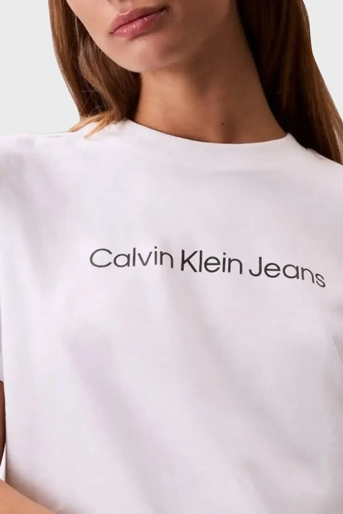 Calvin Klein A- INST. LOGO CLASSIC TEE SS Beyaz Kadın Tişört Calvin Klein A- INST. LOGO CLASSIC TEE SS Beyaz Kadın Tişört