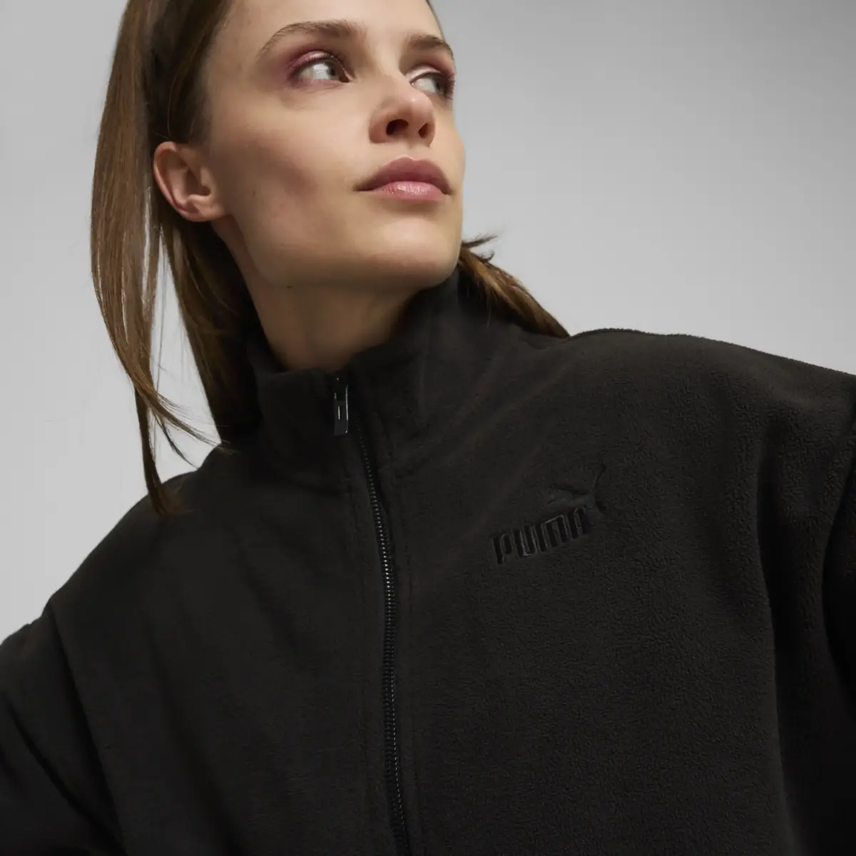 Puma ESS ELEVATED Jacket Siyah Kadın T-Shirt & Polo