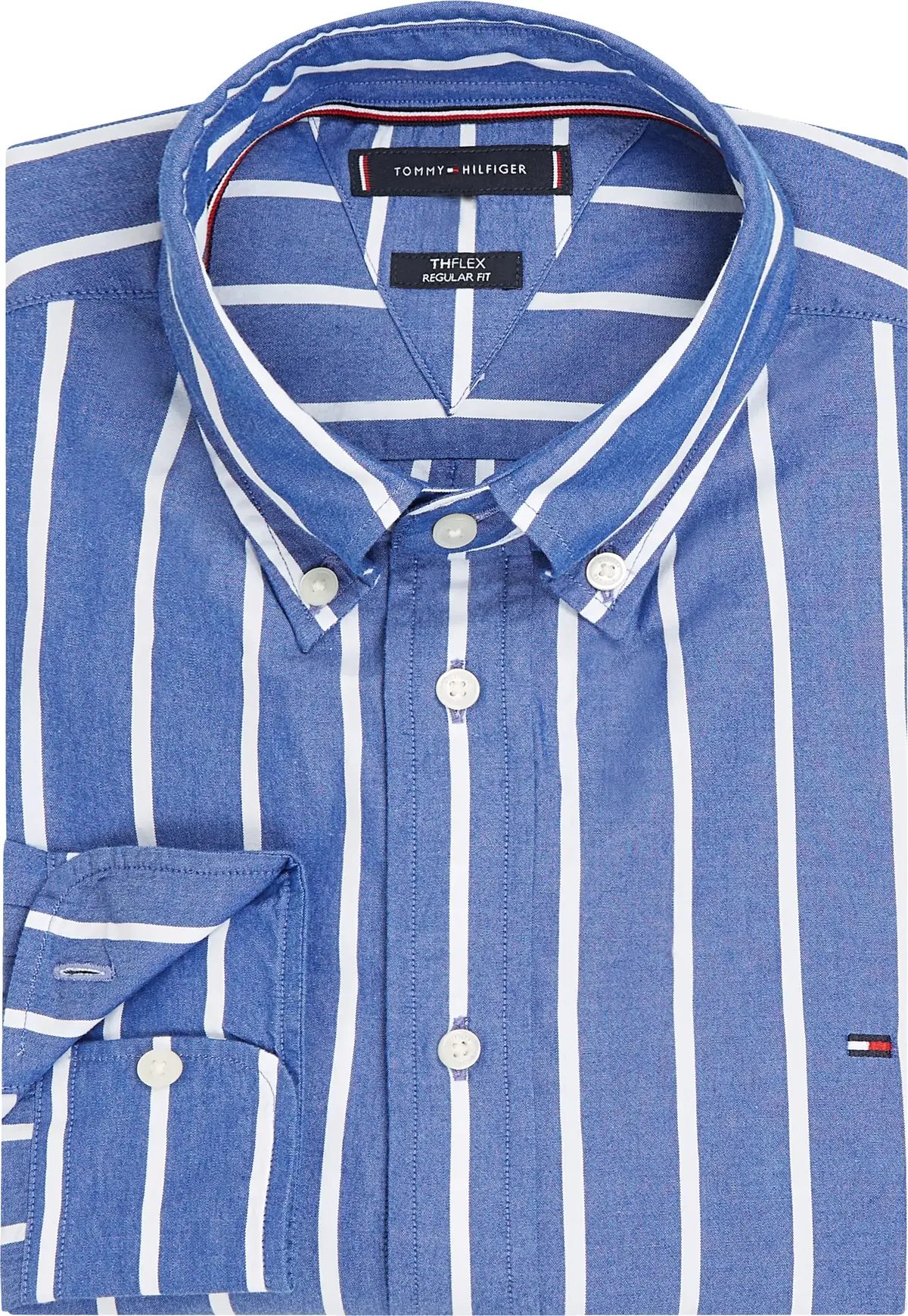 Tommy Hilfiger FLEX POPLIN WIDE STR, 0A4 Mavi Erkek Gömlek