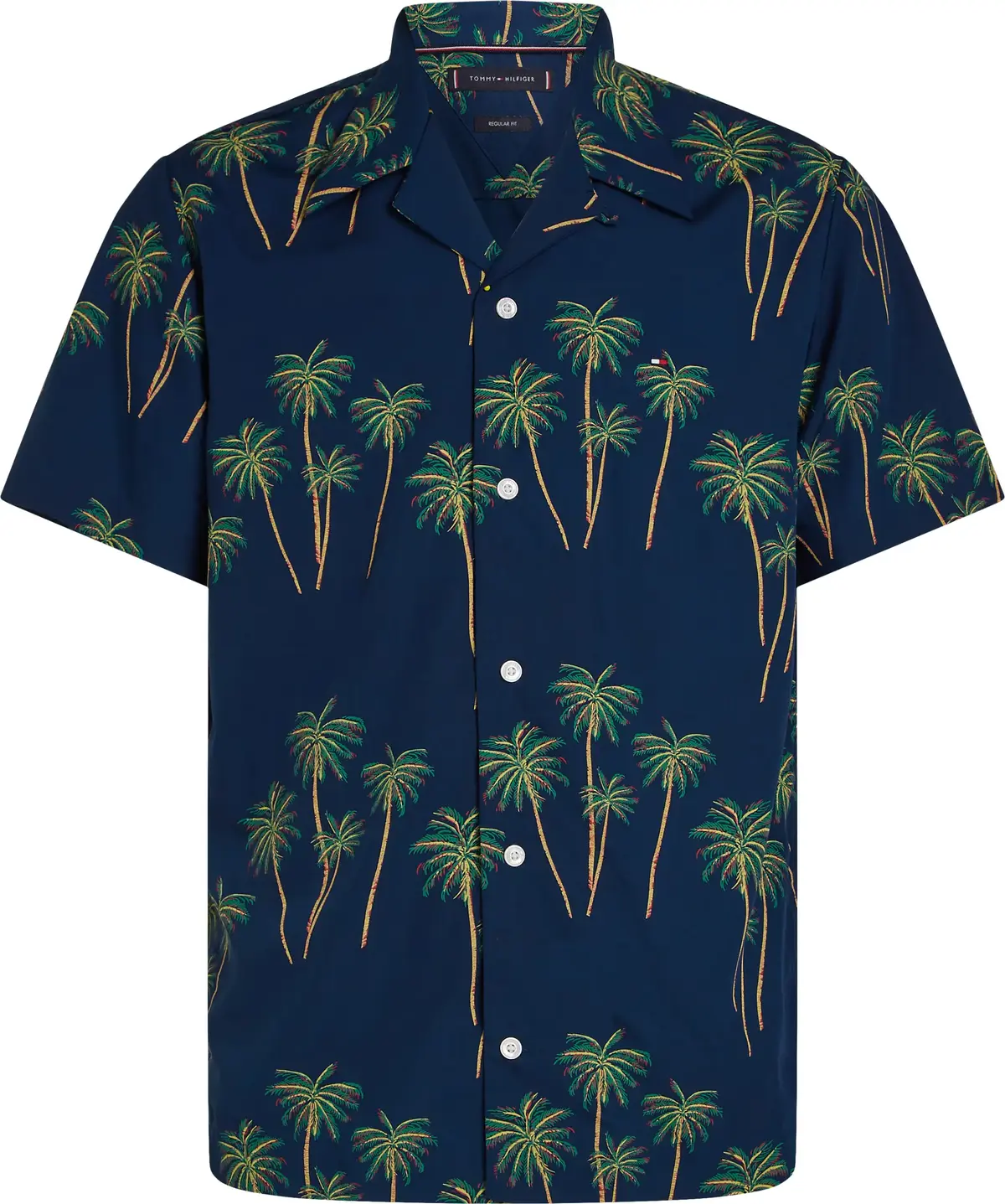 Tommy Hilfiger LIGHTWEIGHT PALM SS, DAF Lacivert Erkek Gömlek