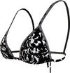 Calvin Klein TRIANGLE-RP-PRINT Kadın Siyah Bikini Üstü