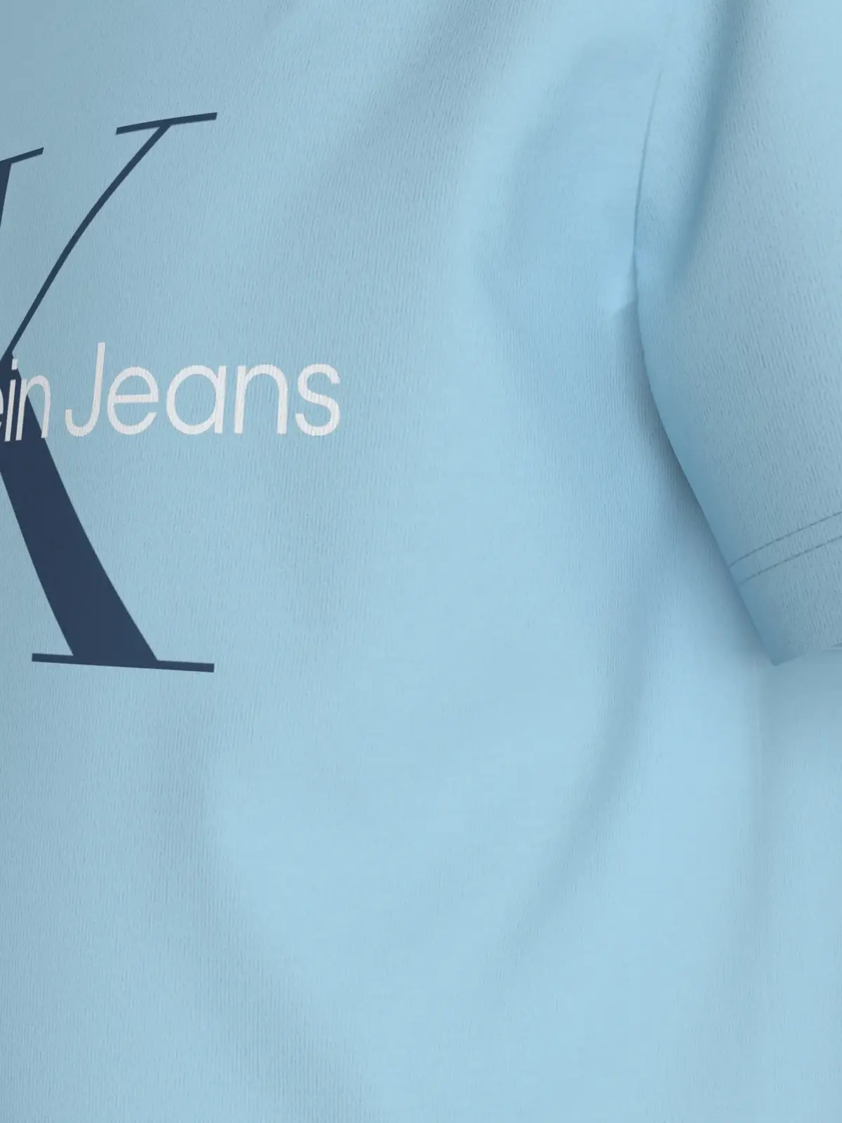 Calvin Klein CK MONOGRAM SS T-SHI, CWS Mavi Erkek T-Shirt & Polo