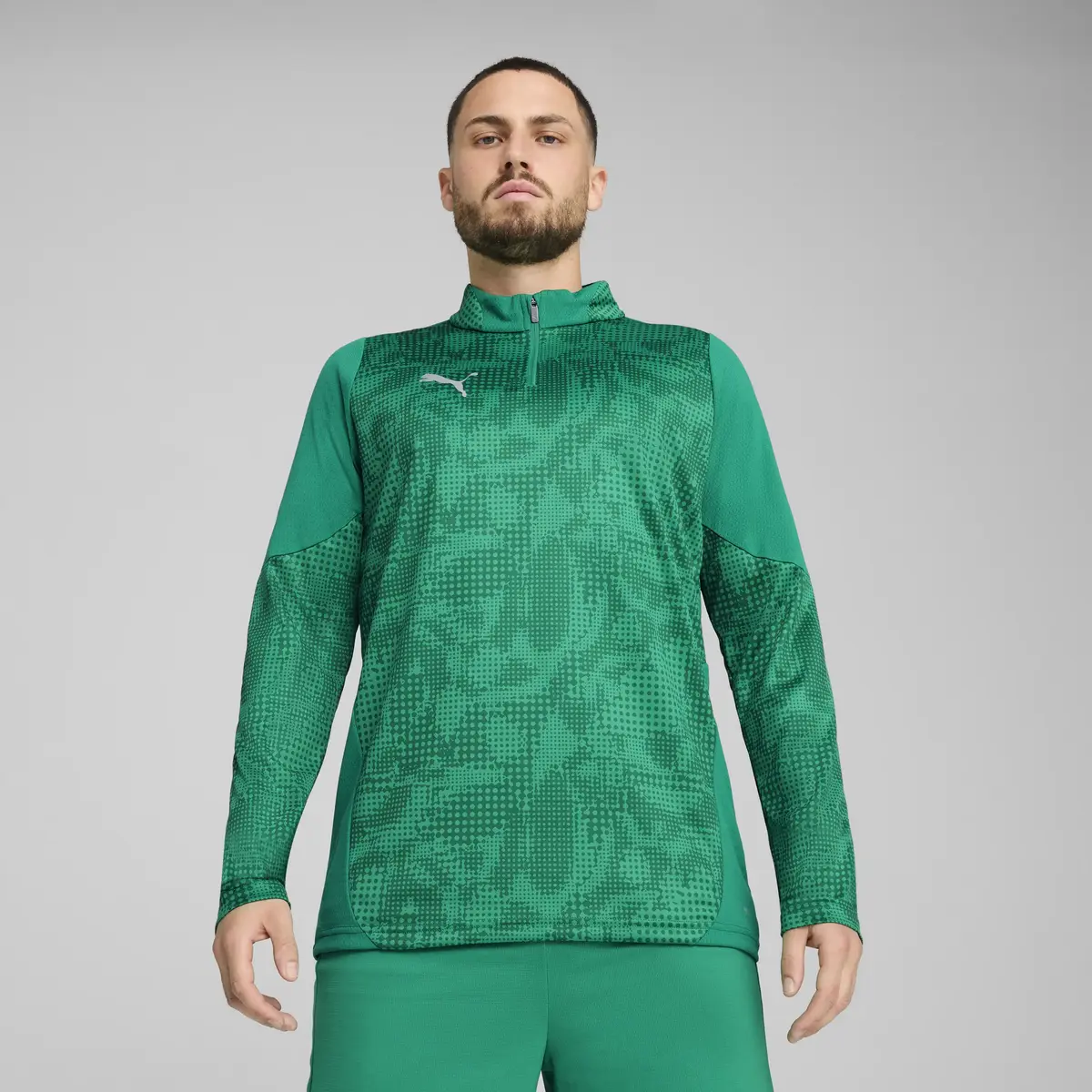 Puma teamCUP Training 1/4 Zip Top Yeşil Erkek Eşofman Üst