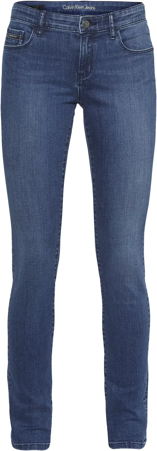 Calvin Klein Mid Rise Skinny Kadın Mavi Kot Pantolon