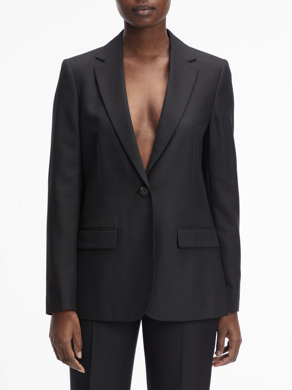 Calvin Klein ESSENTIAL TAILORED B Kadın Siyah Blazer