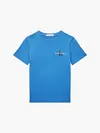 Calvin Klein CHEST MONOGRAM TOP Erkek Mavi T-Shirt
