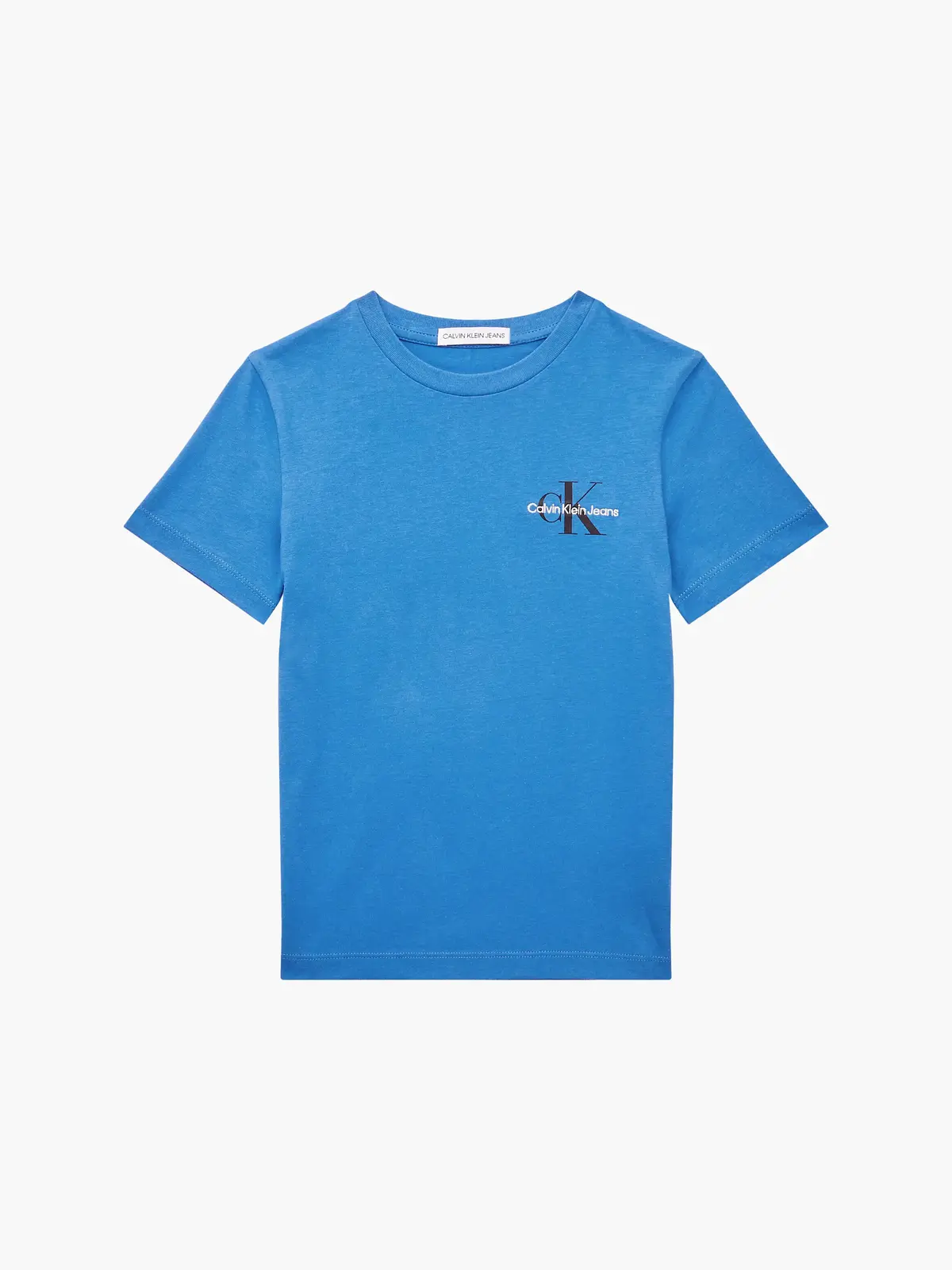Calvin Klein CHEST MONOGRAM TOP Erkek Mavi T-Shirt