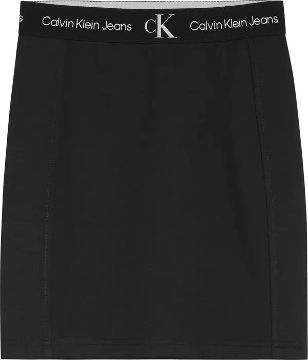 Calvin Klein PUNTO TAPE SKIRT Kadın Siyah Etek
