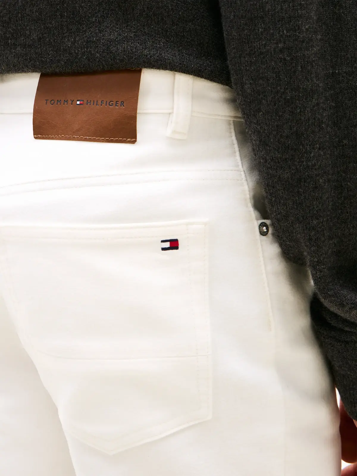 Tommy Hilfiger DENTON 5PKT MOLESKIN, YA8 Beyaz Erkek Kot Pantolon