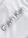 Calvin Klein CP-DOUBLE LOGO T-SHI, YAF Beyaz Erkek T-Shirt & Polo