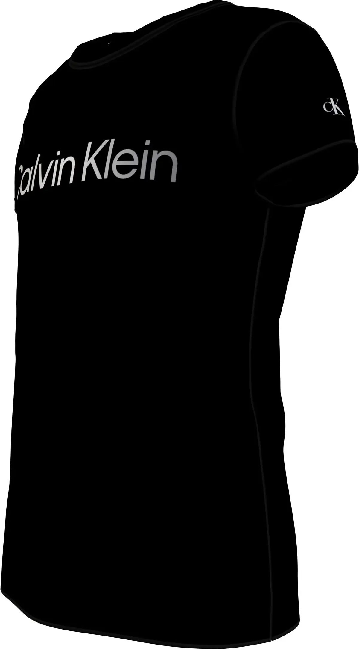 Calvin Klein INST SILVER LOGO SLI Kadın Siyah T-Shirt