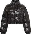Calvin Klein SHINE CROP PUFFER JACKET Siyah Kadın Mont