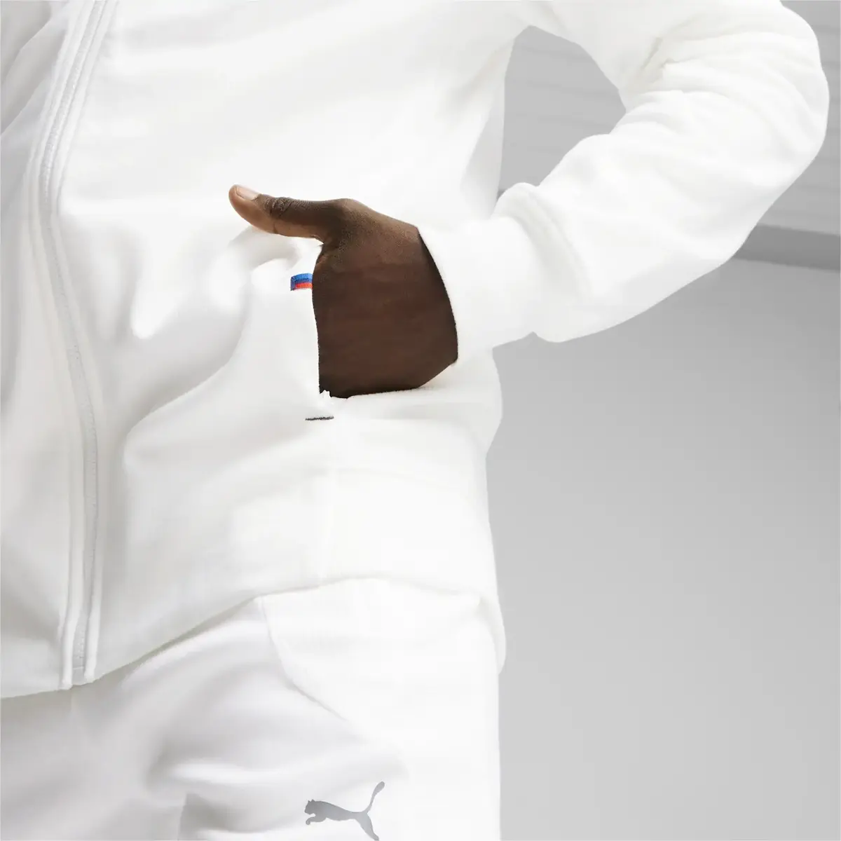 Puma BMW MMS Hdd Sweat Jacket Mavi Erkek Fermuarlı Hoodie