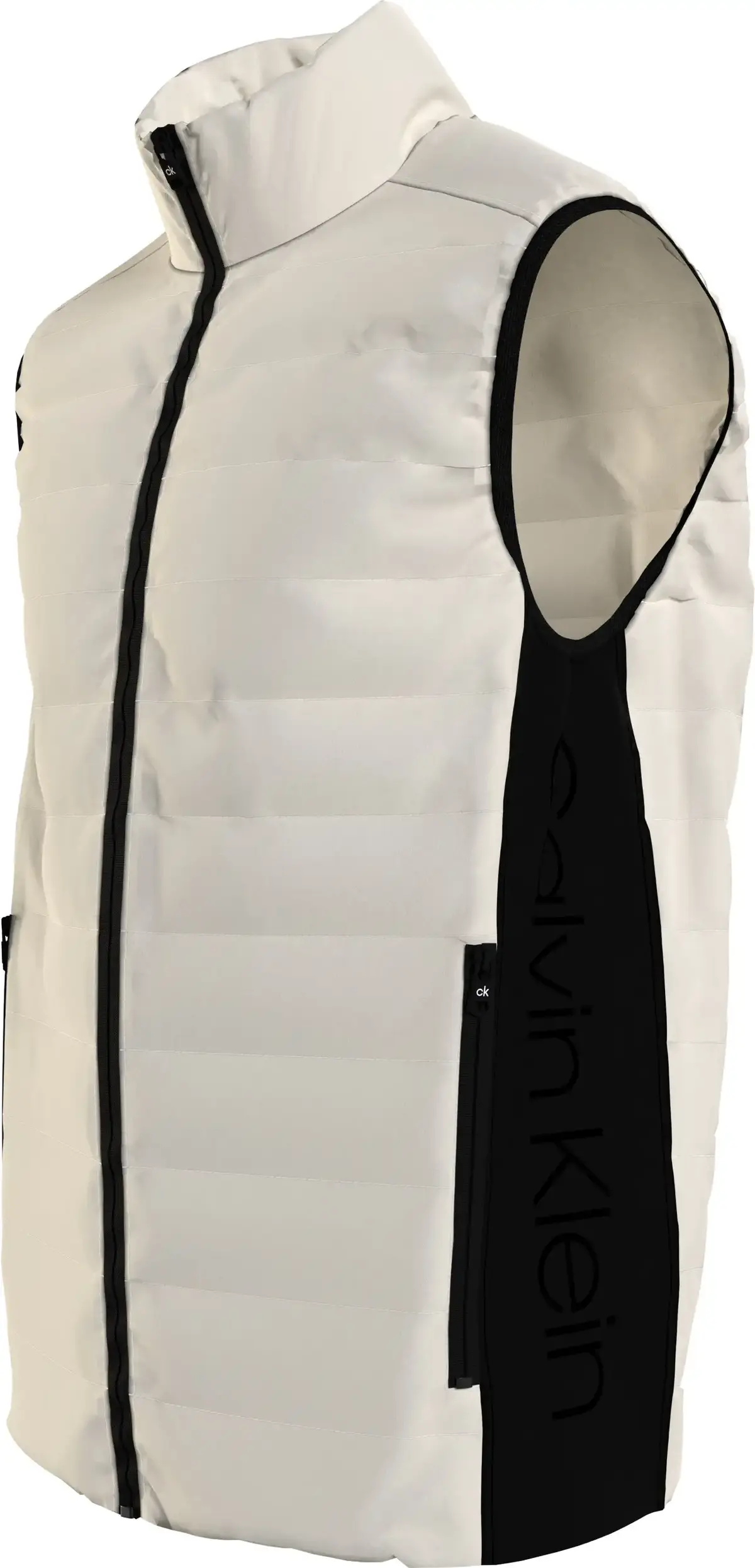 Calvin Klein RECYCLED SIDE LOGO V Erkek Krem Yelek