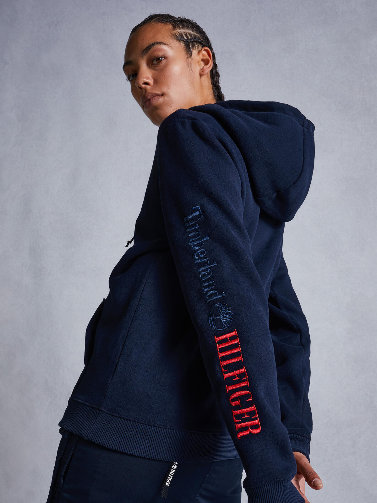 Tommy Hilfiger THxTBL RI LOGO HOODI Erkek Siyah Hoodie