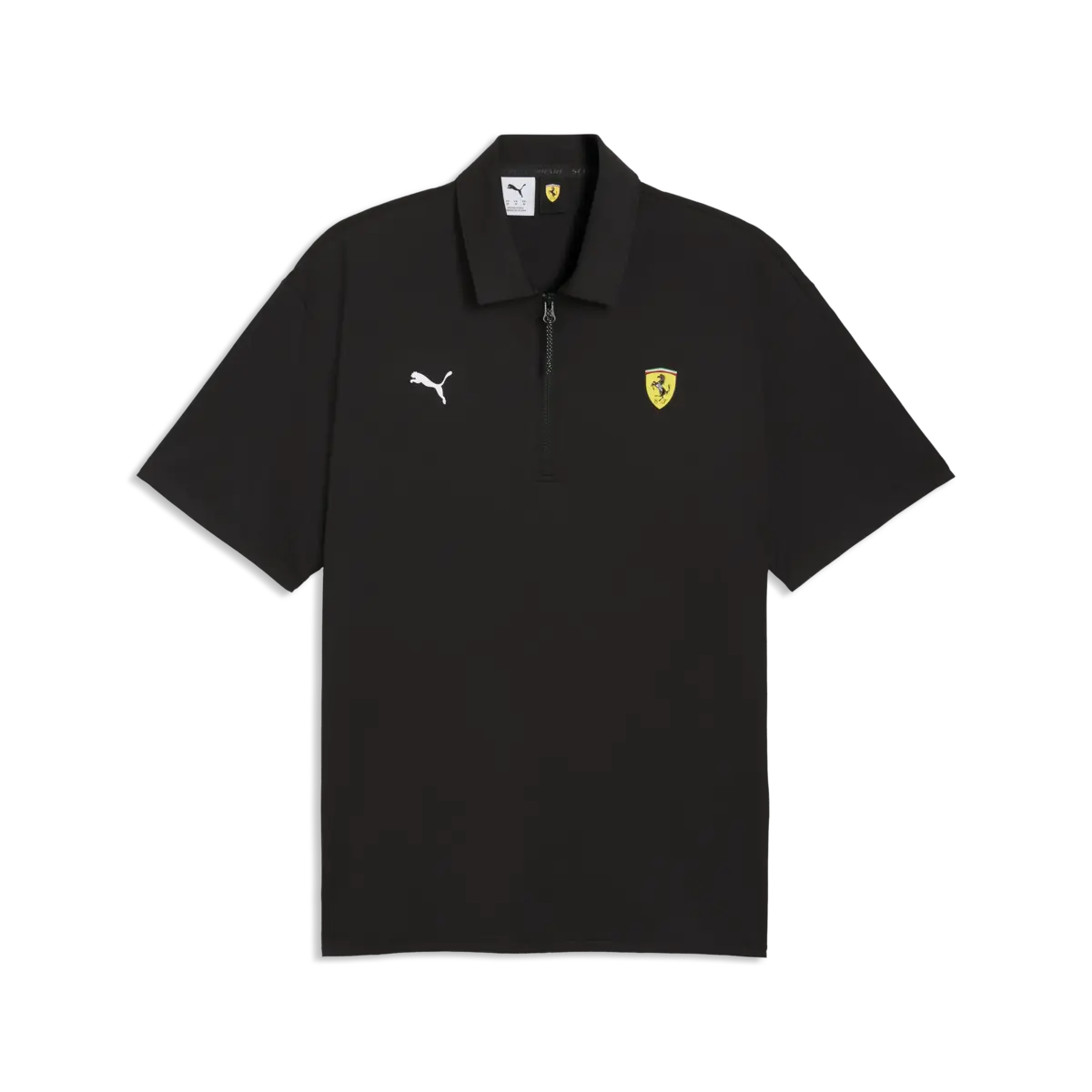 Puma Ferrari Cloudspun Polo Siyah Erkek Polo T-Shirt