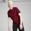 Puma ESS ELEVATED Waffle Tee Bordo Erkek T-Shirt