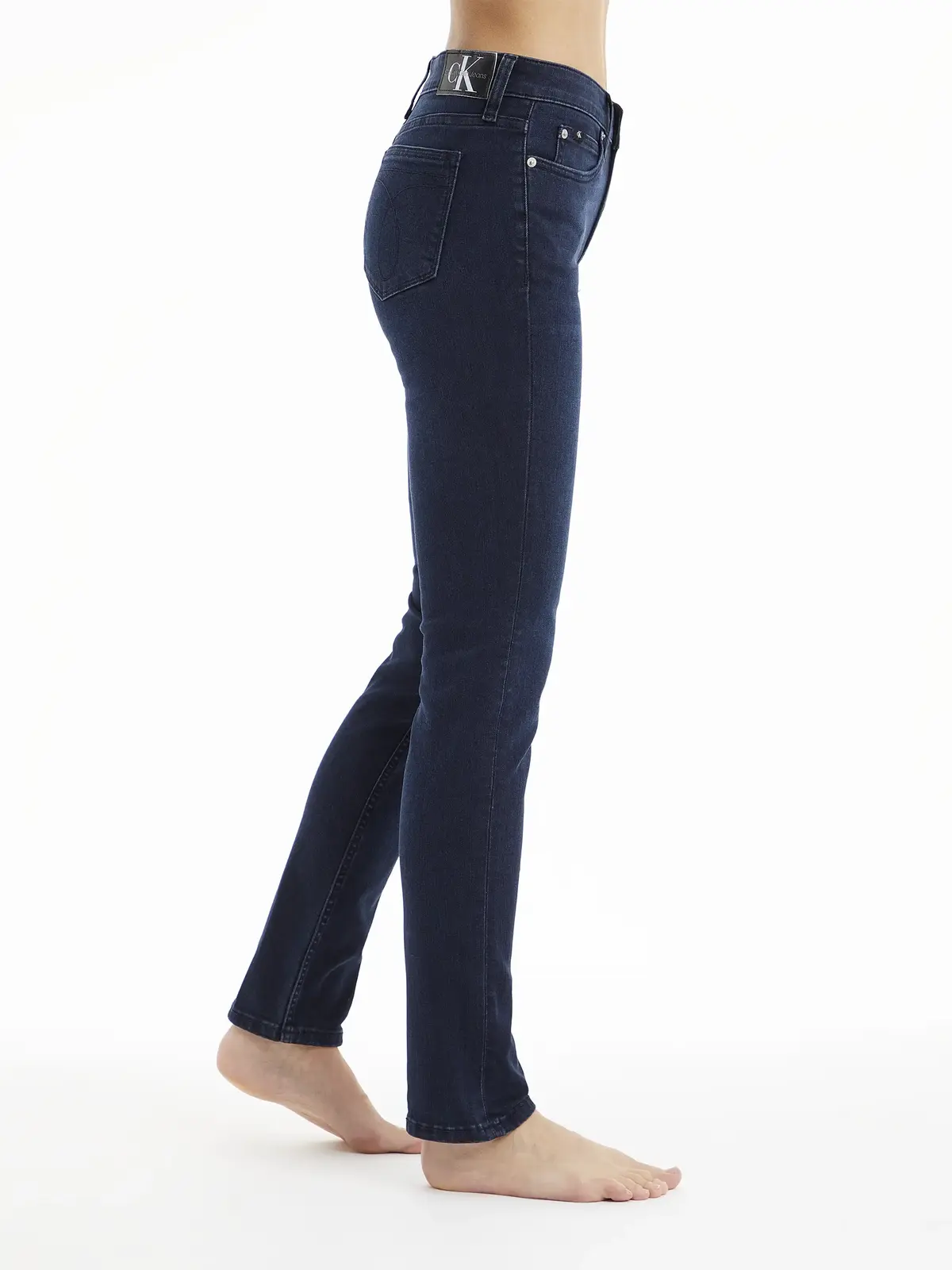 Calvin Klein HIGH RISE SLIM Kadın mavi Kot Pantolon