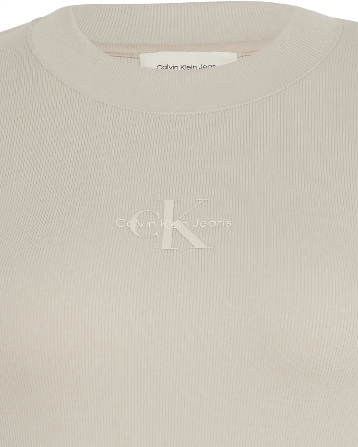Calvin Klein MONOGRAM BABY TEE, RMU Krem Kadın T-Shirt & Polo