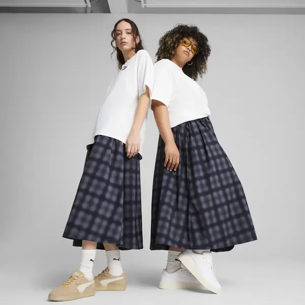 PUMA WARDROBE ESS Midi AOP Skirt Lacivert Kadın Etek
