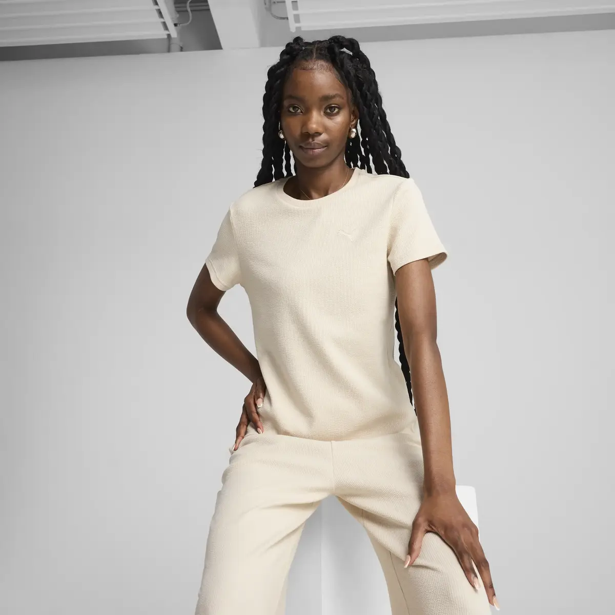 Puma HER Tee Bej Kadın T-Shirt