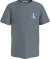 Calvin Klein CHEST MONOGRAM TOP Erkek Mavi T-Shirt