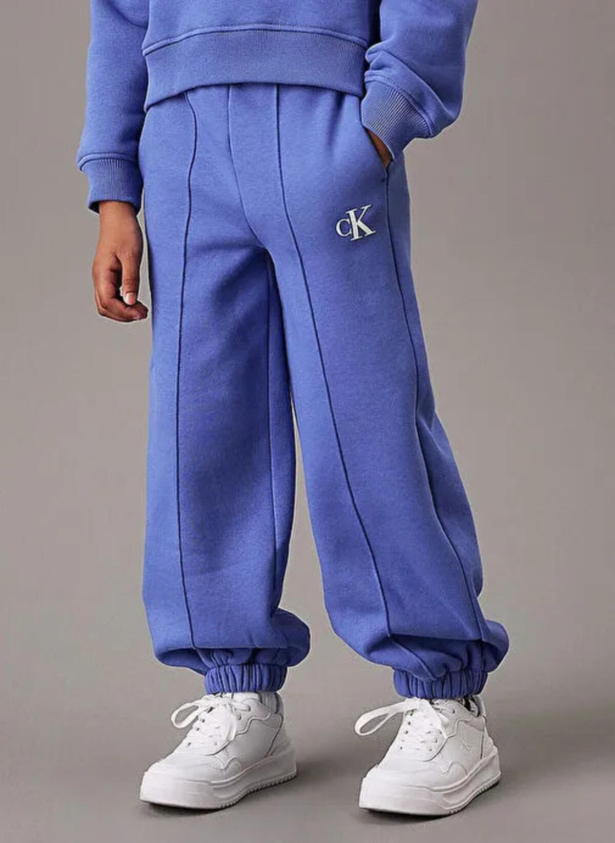 Calvin Klein CK LOGO FLEECE JOGGE, C6D Mavi Kız Çocuk Eşofman Altı