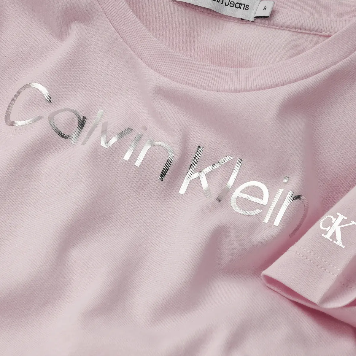 Calvin Klein INST SILVER LOGO SLI Kadın Pembe T-Shirt