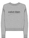 Calvin Klein Cotton Graphic Pullover Gri Kadın Sweatshirt