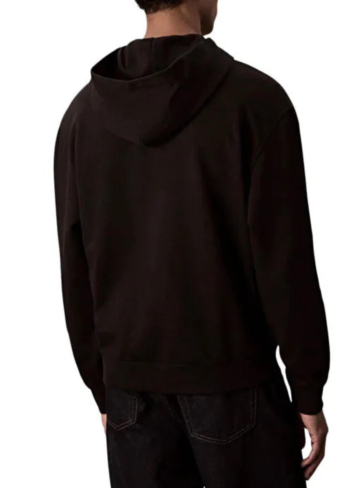 Calvin Klein LS EU STD LOGO 350TE, UB1 Erkek Siyah Hoodie