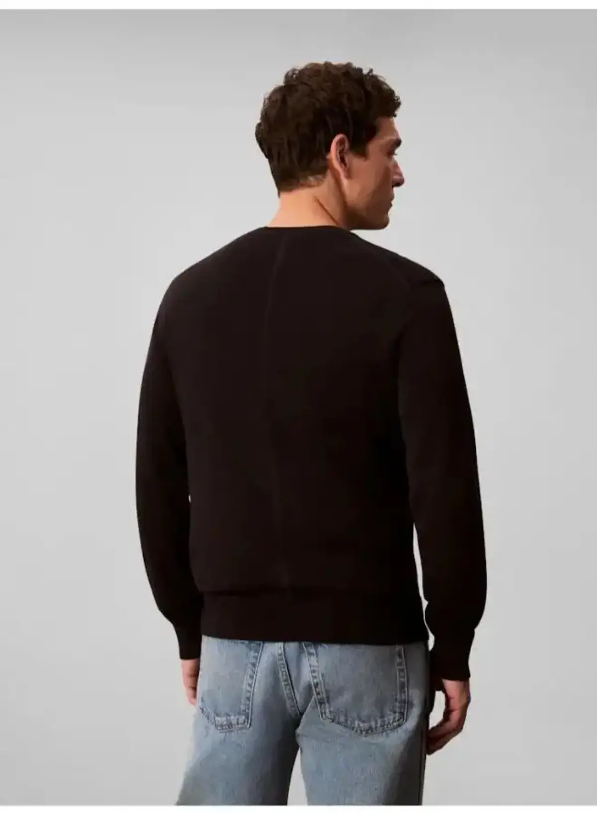 Calvin Klein LS SUPIMA COTTON CREWNK SWEATER Siyah Erkek Kazak