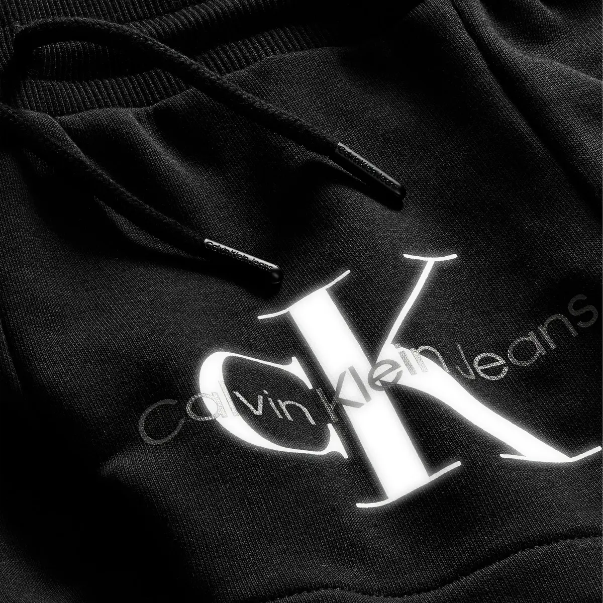 Calvin Klein REFLECTIVE MONOGRAM Kadın Siyah Şort