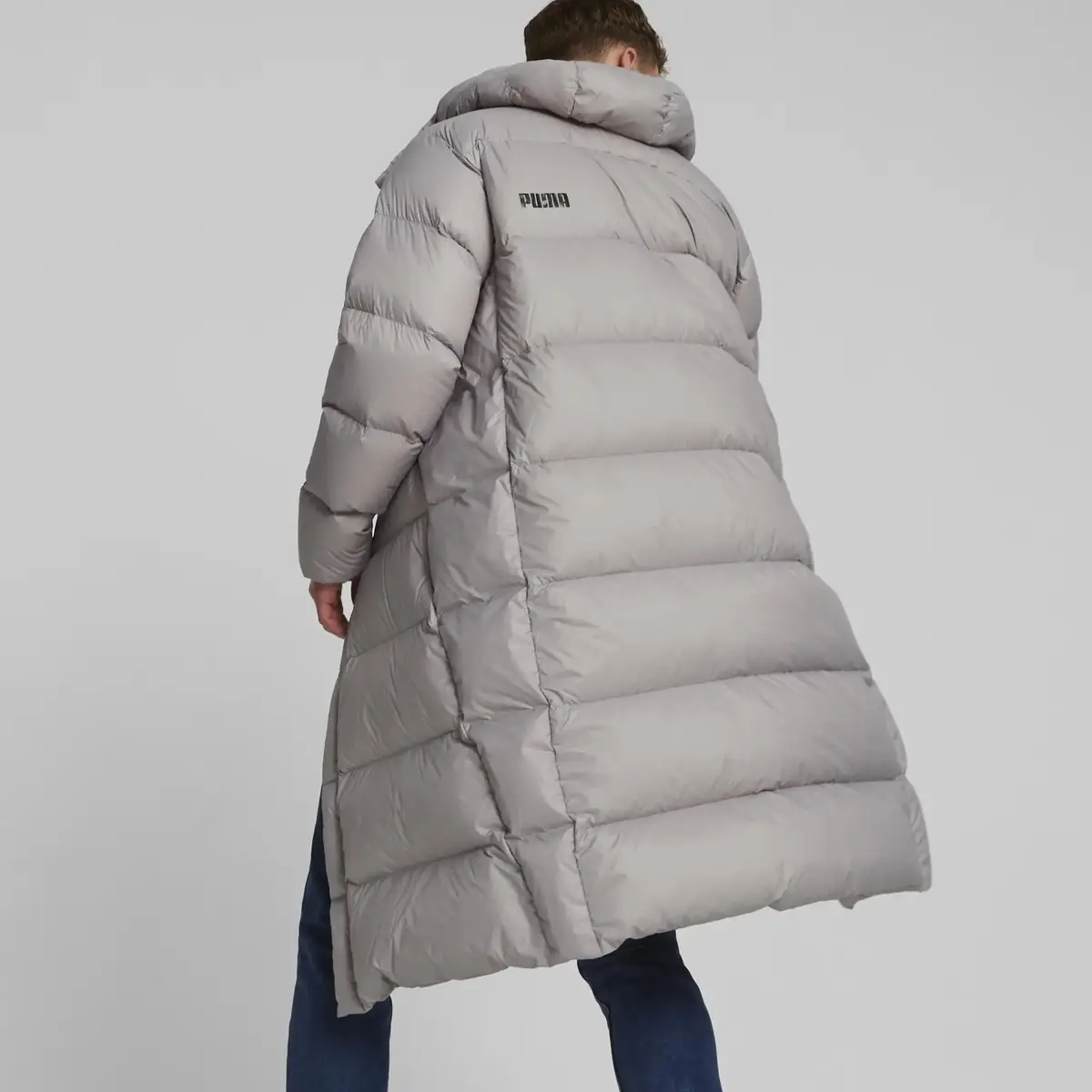 Puma Lightweight Hooded Down Coat Gri Erkek Kaban