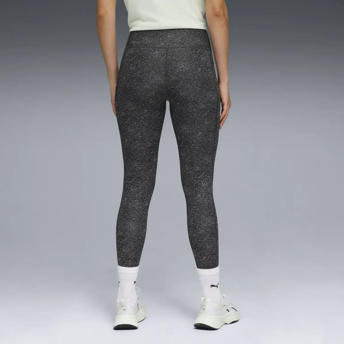PUMA W TAD ESSENTIAL PEBBLE TIGHT - AOP HW 7/ Siyah Kadın Tayt
