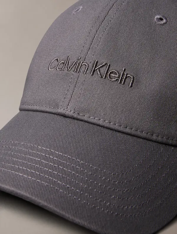 Calvin Klein LOGO EMBROIDERY BASE, PCG Gri Erkek Şapka