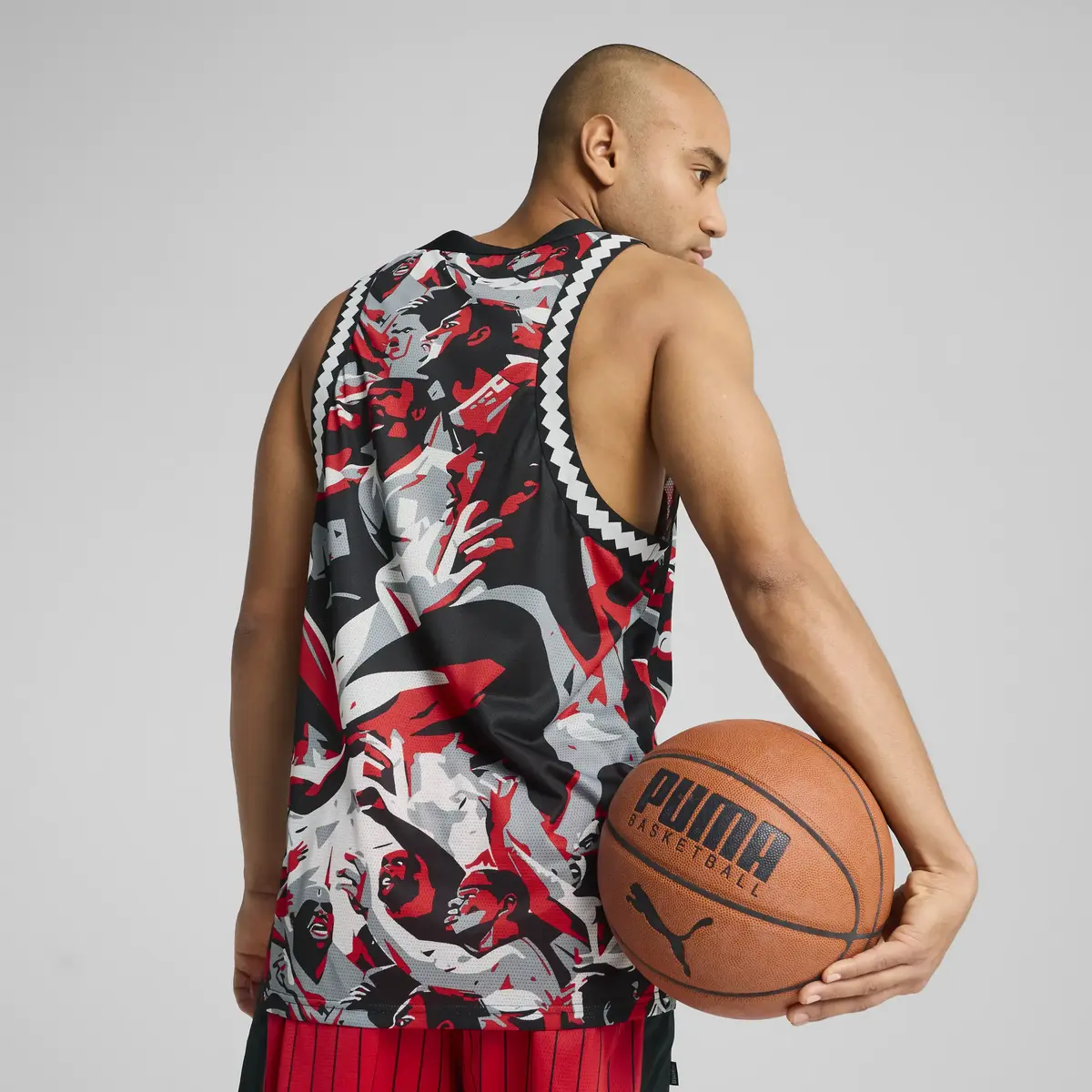 Puma Rival Rage AOP Mesh Tank Çok Renkli Erkek Basketbol Forması