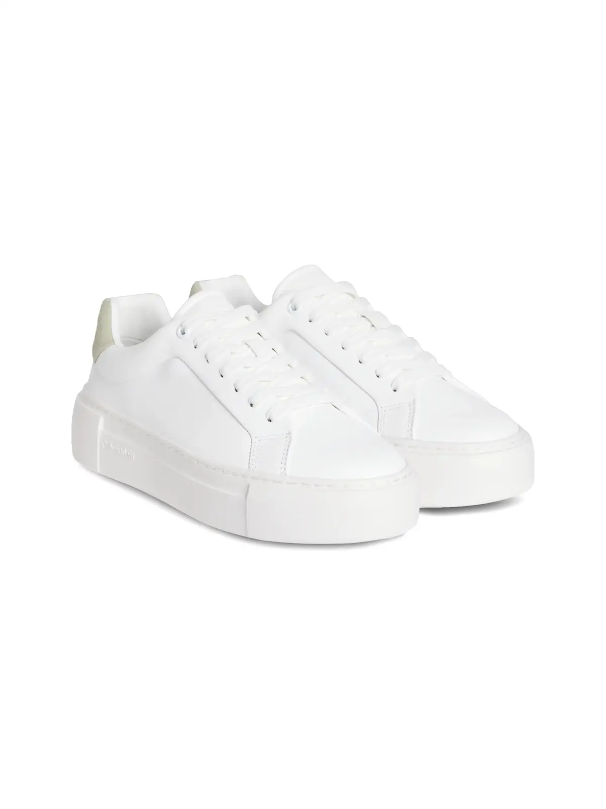 Calvin Klein FF CUPSOLE LACE UP L, 0K6 Beyaz Kadın Spor Ayakkabı & Sneaker