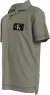 Calvin Klein BADGE POLO Erkek Gri Polo T-Shirt