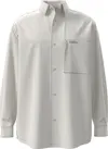 Calvin Klein LS COTTON NYLON RLXD SHIRT JACKE Beyaz Erkek Tişört
